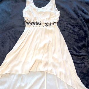 A cream white dress